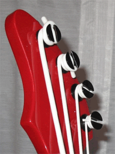 Ashbory with Aquila strings (headstock front view)